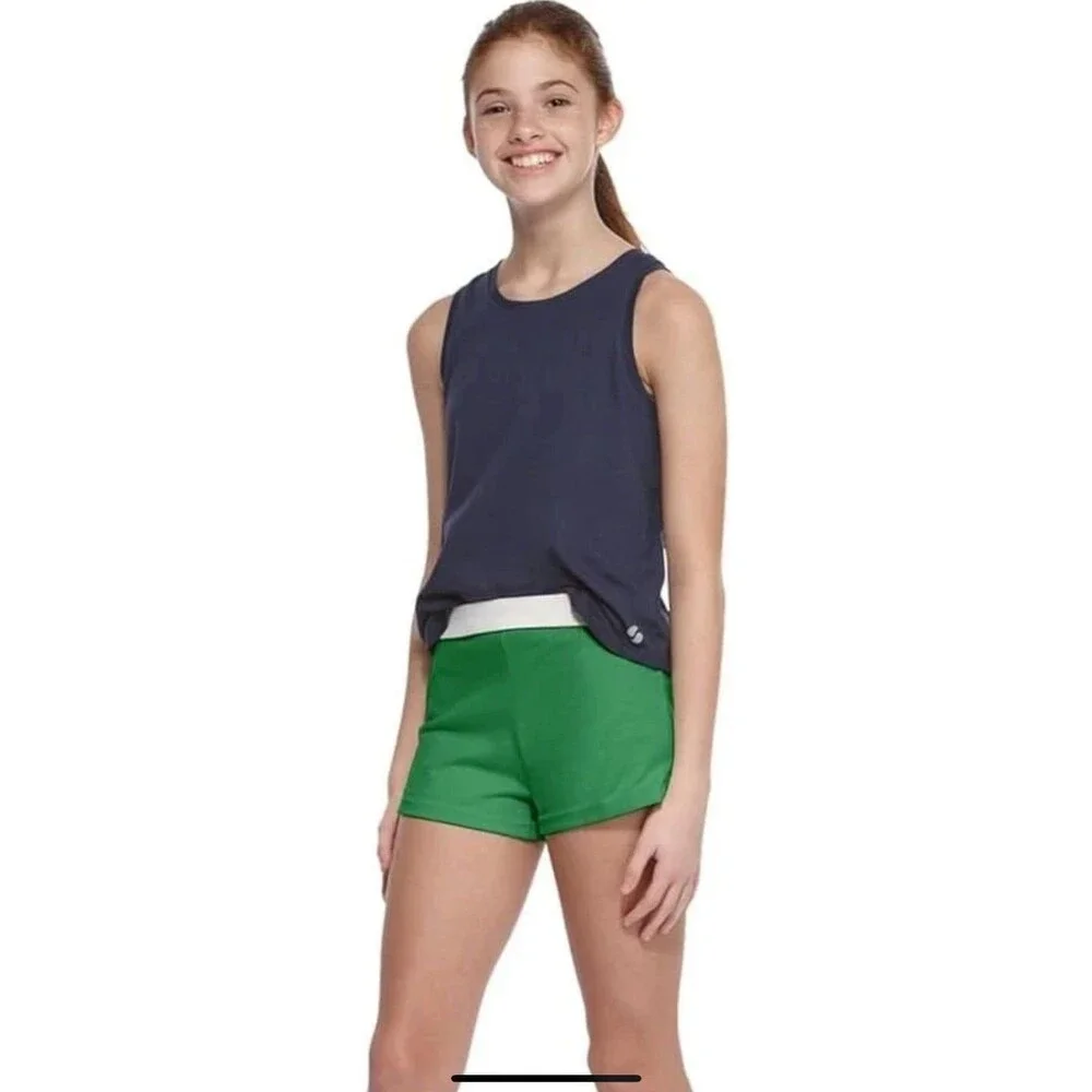 NEW Soffe Women's Junior Size S Green Authentic Cheer Short Comfortable Cotton